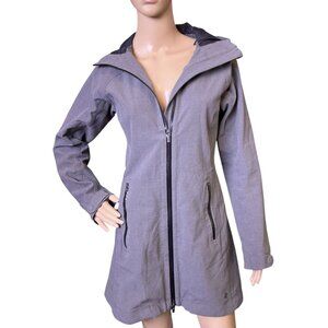 Columbia Womens Dusk2Dawn XS Omni-Tech Waterproof Hooded Jacket Gray Full Zip